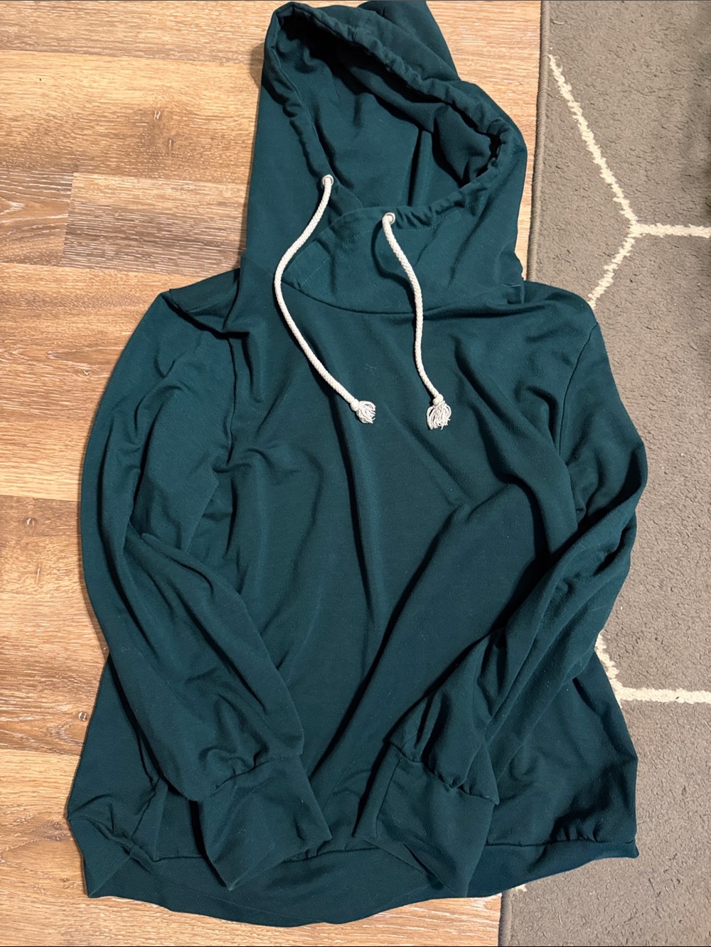Women’s Teal Hooded Pullover Sweatshirt